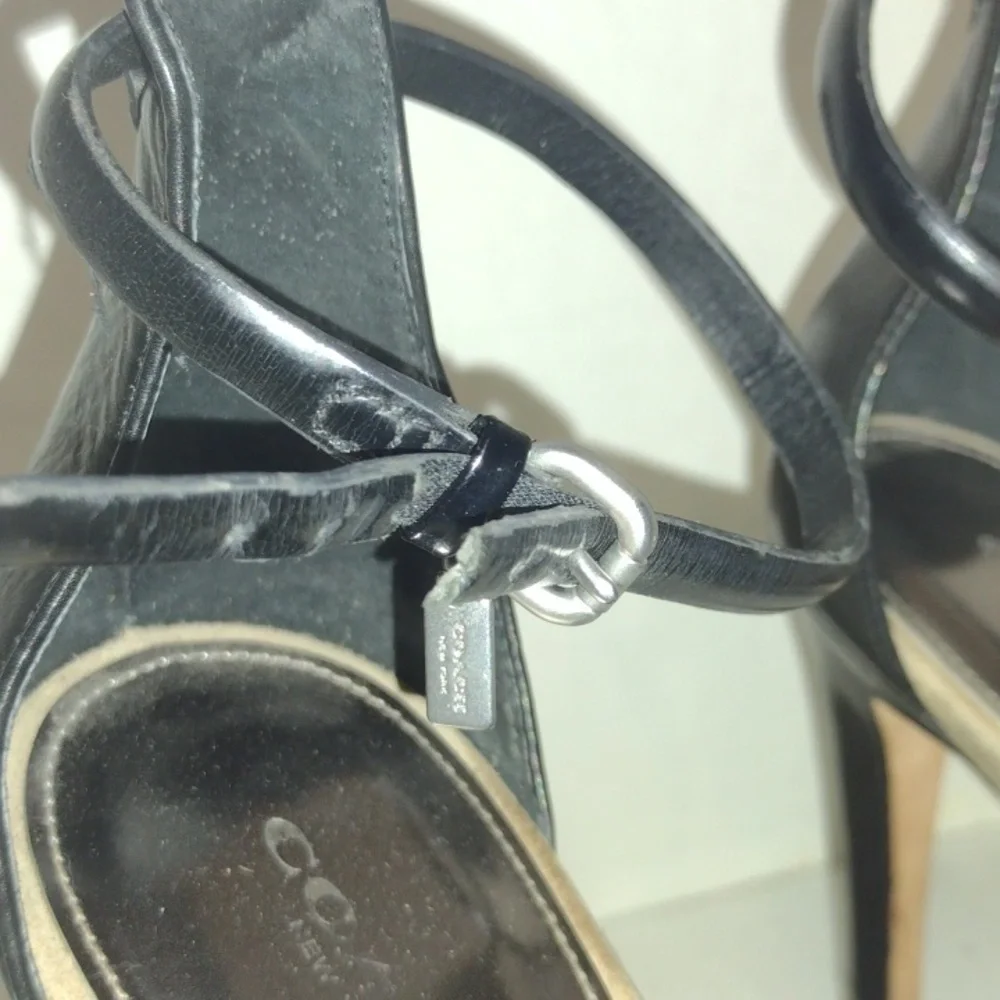 Coach bedazzled high heels size 9